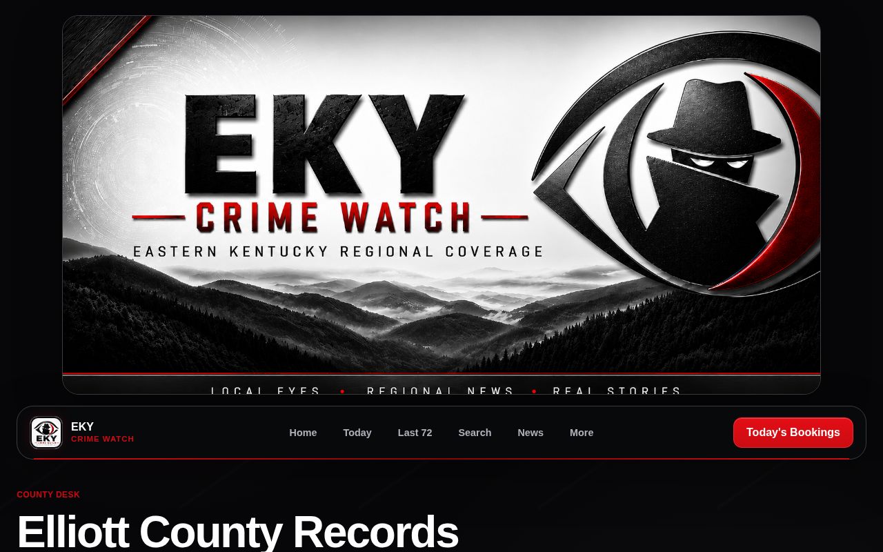 Unofficial Elliott County arrest news page at Kentucky Crime Watch